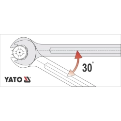 Klucz płasko-oczkowy z polerowaną główką 7 mm / YT-0336 / YATO