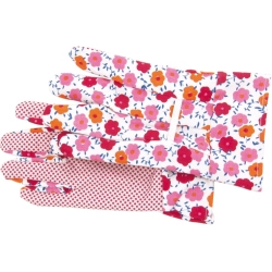 Rękawice nakrapiane w kwiatki 9'' 74110 FLO
