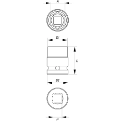 Nasadka udarowa 1'' 41 mm YT-1194 YATO