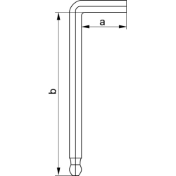 Klucz imbusowy z kulistą końcówką, długi 1.5 mm, 12 szt YT-5795 YATO