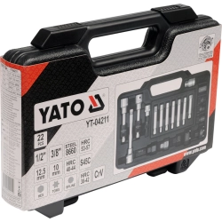 Zestaw kluczy do alternatora ze sprzęgłem 22 części / YT-04211 / YATO
