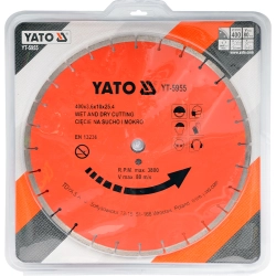 Tarcza diamentowa do betonu 400x25.4 mm YT-5955 YATO