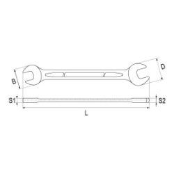 Klucz płaski z polerowaną główką 10x11 mm YT-0369 YATO