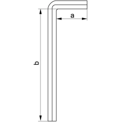 Klucz imbusowy sześciokątny, crv, 6 mm YT-0546 YATO