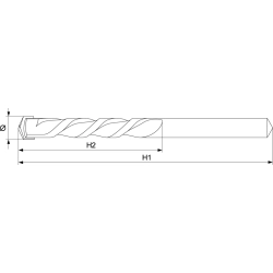 Wiertło do betonu walcowe 6x100 mm YT-4363 YATO