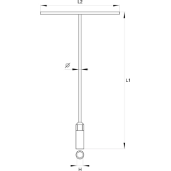 Klucz nasadowy typu t'' 13 mm / YT-1576 / YATO
