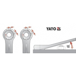 Klucze płasko-oczkowe, satynowe kpl 6-32, 25 cz. / YT-0075 / YATO