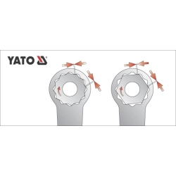 Klucz oczkowy odgięty z polerowaną główką 6x7 mm / YT-0383 / YATO