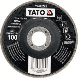 Ściernica listkowa płaska 125mm p60 / YT-83273 / YATO