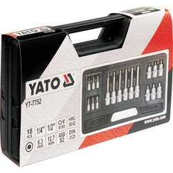 Zestaw kluczy trzpieniowych hex 18 cz YT-7752 YATO