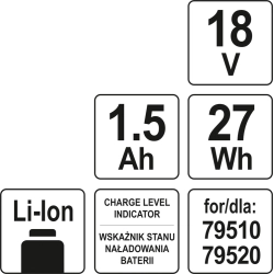 AKUMULATOR LI-ION 18V 1,5 Ah 79530