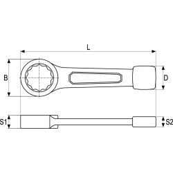 Klucz do pobijania oczkowy 46 mm YT-1608 YATO