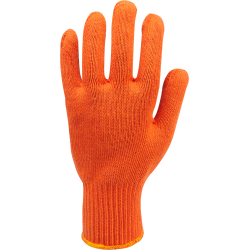 Rękawice bawełniane, nakrapiane, pomarańczowe,