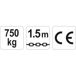 WCIĄGNIK ŁAŃCUCHOWY - DŹWIGNIOWY 0,75 T WYSOKOŚĆ PODNOSZENIA 1,5 M YT-58962 YATO