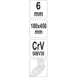 KLUCZ NASADOWY Z PRZEGUBEM TYPU T 6MM / YT-15271 / YATO