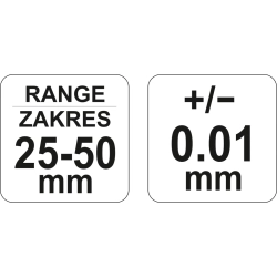 Mikrometr 25-50mm / YT-72301 / YATO