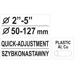 Obcinak do rur, szybkonastawny, 50-127 mm YT-2235 YATO