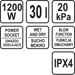 ODKURZACZ PRZEMYSŁOWY 30L 1600W 78873 STHOR