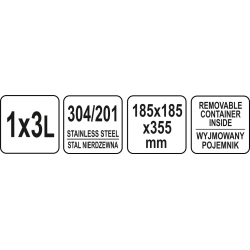 DOZOWNIK DO SOSÓW POJEDYNCZY 1x3L YG-00557 YATO