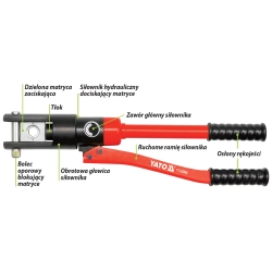 Praska hydrauliczna, ręczna do zaciskania końcówek 16-240mm2 YT-22861 YATO