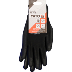 Rękawice robocze, nylonowe czarne YT-7473 YATO
