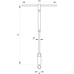 Klucz typu t'' z obrotową rączką 12 mm YT-1556 YATO