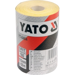 Papier ścierny standard d rolka 115mm x 50m, gr.180 / YT-8464 / YATO