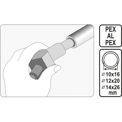 kalibrator do rur PEX-AL-PEX 10x16/ 12x20 14x26 55740 VOREL