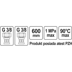 WĄŻ PRZYŁĄCZENIOWY F/F 3/8