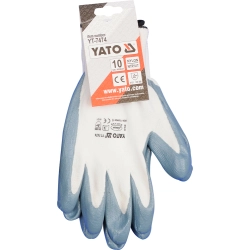 Rękawice robocze, olejoodporne białe, 10'' YT-7474 YATO