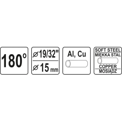 Giętarka do rur 15mm YT-21844 YATO