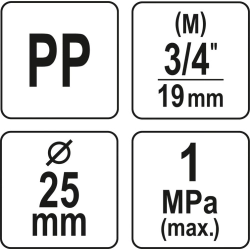 Złączka do rur PE GZ 25 X 3/4