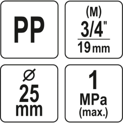 Trójnik PE GZ 25 x 3/4