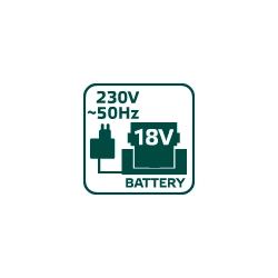 Podkaszarka akumulatorowa VES, 2 x 18V, Li-Ion/1.3Ah, szerokość koszenia 250 mm