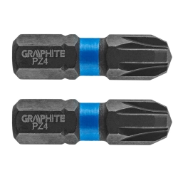 Bity udarowe PZ4 x 25 mm, 2 szt. GRAPHITE 56H506