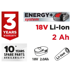 Akumulator Energy+ 18V, Li-Ion 2.0Ah GRAPHITE 58G001