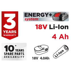 Akumulator Energy+ 18V, Li-Ion 4.0Ah GRAPHITE 58G004