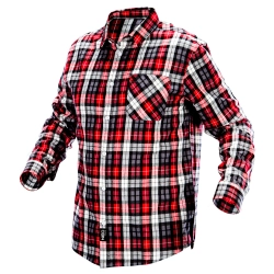 Koszula flanelowa krata czerwono-czarno-biała, rozmiar L NEO 81-540-L