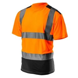 T-shirt ostrzegawczy, ciemny dół, pomarańczowy, rozmiar L NEO 81-731-L
