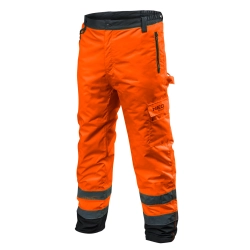 Spodnie robocze ostrzegawcze ocieplane, pomarańczowe, rozmiar XXXL NEO 81-761-XXXL