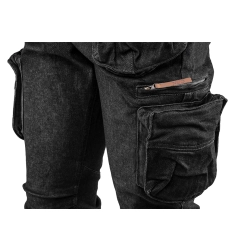Spodnie robocze 5-kieszeniowe DENIM, czarne, rozmiar XXXL NEO 81-233-XXXL