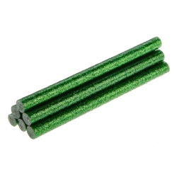 Wkłady klejowe 8 mm, brokatowe zielone, 6 szt.