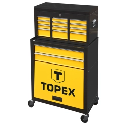 Szafka narzędziowa, 2 szuflady, duża półka, nadstawka TOPEX 79R500