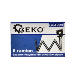 Szablon-Przymiar do otworów płytek 6 ramion G64990 GEKO