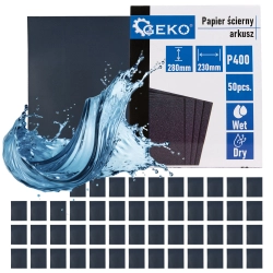 Papier ścierny wodny – arkusz 230x280mm P400 G78489 GEKO