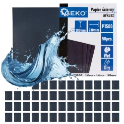 Papier ścierny wodny – arkusz 230x280mm P1500 G78494 GEKO