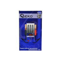 Tester LCD do sprawdzania akumulatorów 12V GEKO G80029