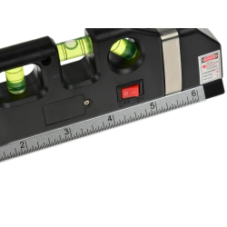 Poziomica laserowa z miarą i metrem 2,5m GEKO G03310