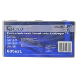 Zestaw końcówek i konektorów kablowych 685szt GEKO G02815