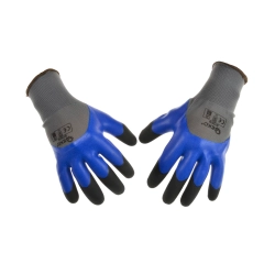 Rękawice robocze ochronne wzmocnione palce r.9 lateks piankowy GEKO G73576 12par
